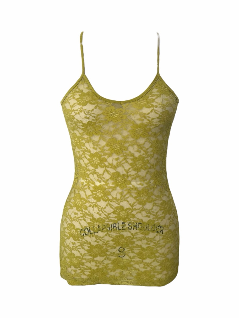 Vintage Bella Bird Olive Lace Sheer Camisole